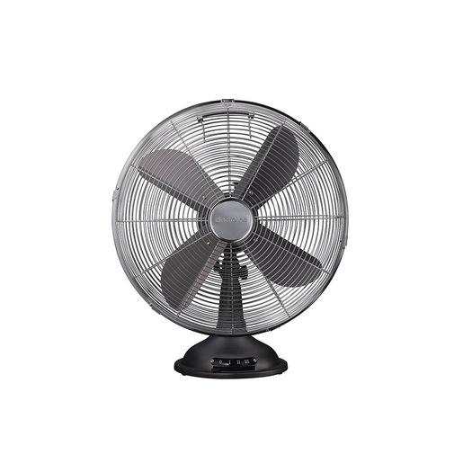 Electroline Ventilatore da tavolo 4 pale 40cm nero metallizzato