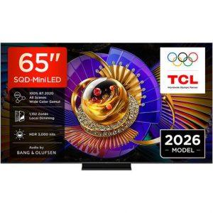 TCL C7L TV 65C7L SQD‑Mini LED da 65”, 4K HDR, 3000 nit, 1.152 zone di dimming, Google TV, 144Hz, Dolby Vision & Atmos, Audio Bang & Olufsen