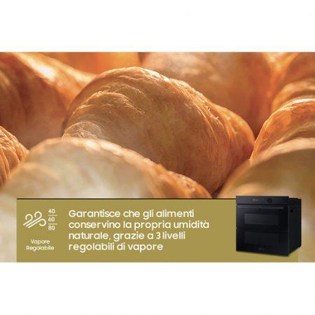 Samsung NV7B5760WBK Forno ad incasso a Vapore Serie 5 76 L A+ Vetro Nero