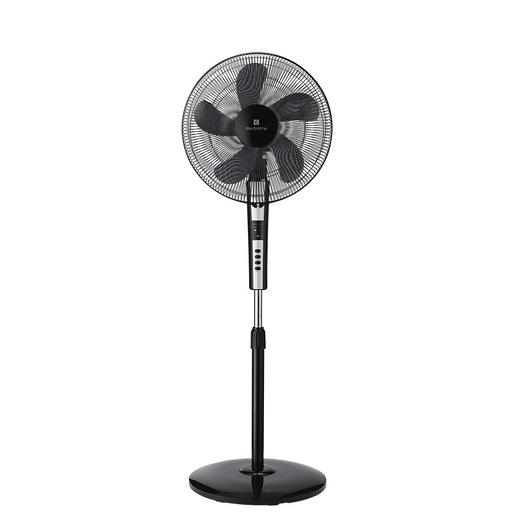 Electroline Ventilatore a piantana 5 pale 37cm telecomando nero-grigio