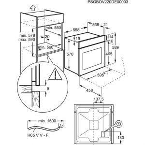 Electrolux Forno Incasso Multi Classe A 60 Cm EOH2H00BX MADE IN EUROPE