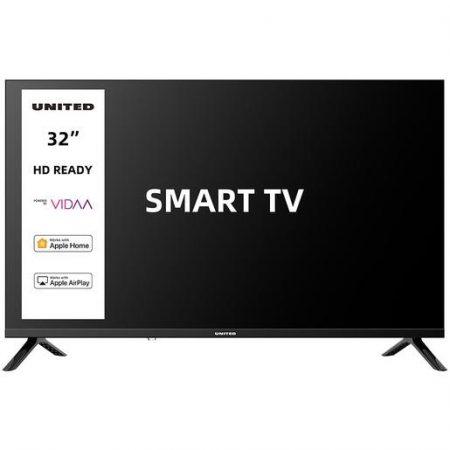 United UNLED32M10VDA SMART TV 32'' HD, Sistema operativo VIDAA, Triplo tuner DVBT2/C/S2 HEVC MAIN10, Dolby Audio, Parental Control