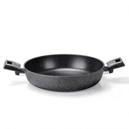 Moneta 0008730228 padella Rotondo Nero, Grigio