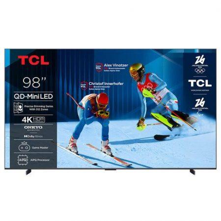 TCL C6K Serie Smart TV QD-MiniLED 4K 98'' 98C6K, 144Hz, audio Onkyo 2.1, Dolby Vision IQ & Atmos, Google TV