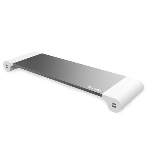 Celly SW DESK USB HUB WH supporto da tavolo per Tv a schermo piatto Scrivania Bianco
