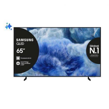 Samsung QLED AI TV 65'' QE65Q8FAAUXZT 4K, Processore Q4 AI, 4K Upscaling, Color Booster Pro, OTS Lite, Air Slim Design, Vision AI Smart TV, 2025