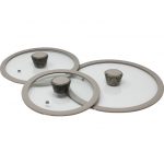 Pedrini coperchio in vetro con guarnizione in silicone, 28 cm