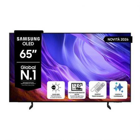 Samsung OLED AI TV 65” QE65S85HAEXZT 4K, Processore NQ4 AI Gen2, 4K AI Upscaling, Schermo antiriflesso, OLED HDR, Motion Xcelerator 120Hz, Dolby Atmos &