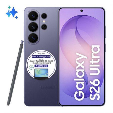 Samsung Galaxy S26 Ultra Smartphone AI, 1TB, Privacy Display integrato, Processore potente, Assistente Foto, Camera 200 MP, 5000 mAh, Cobalt Violet