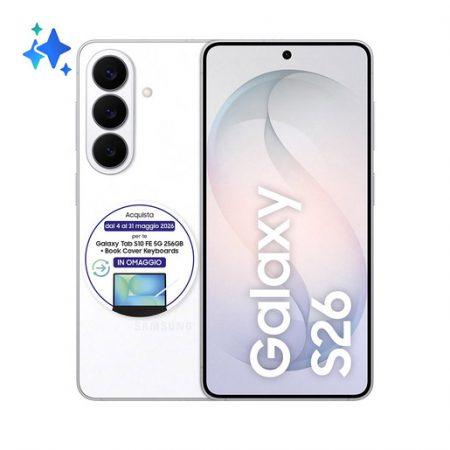 Samsung Galaxy S26 Smartphone AI, 512GB, Processore avanzato, Assistente Foto, Creative Studio, Camera 50 MP, 4300 mAh, White