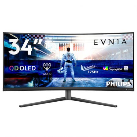 Philips Evnia 6000 34M2C6500/00 Monitor PC 86,4 cm (34'') 3440 x 1440 Pixel Wide Quad HD QD-OLED Grigio