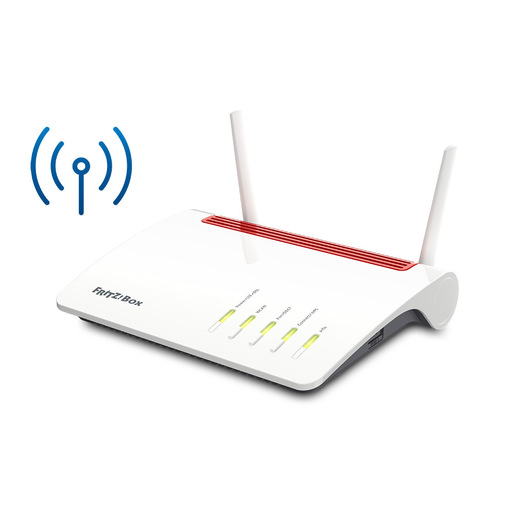 Box FRITZ! 6890 LTE INT router wireless Gigabit Ethernet Dual-band (2.4 GHz/5 GHz) 4G Rosso, Bianco