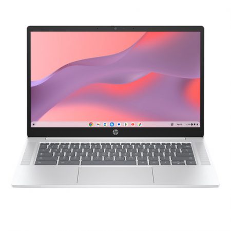 HP Chromebook 14a-nf0011nlx Intel® N N100 35,6 cm (14'') Full HD 4 GB LPDDR5-SDRAM 64 GB eMMC Wi-Fi 6E (802.11ax) ChromeOS Argento