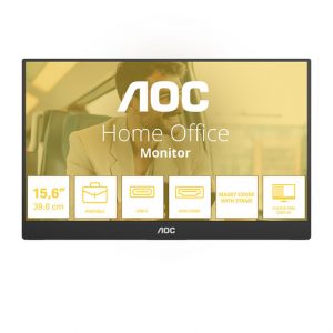 AOC 16T20E2 TV e monitor portatile Nero 39,6 cm (15.6”) LED 1920 x 1080 Pixel