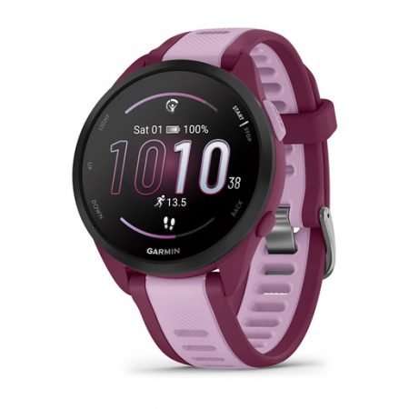 Garmin Forerunner 165 Music 3,05 cm (1.2”) AMOLED 43 mm Digitale 390 x 390 Pixel Touch screen Viola GPS (satellitare)