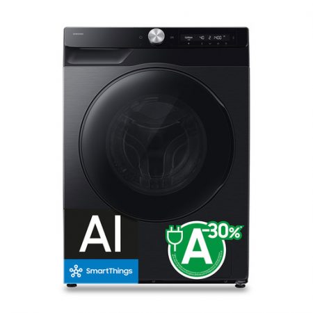 Samsung Series 9 WD6400H Cl.A/D 9/6 kg Nero lavasciuga Libera installazione Caricamento frontale Bianco