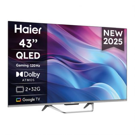 Haier Q80 Series Smart TV QLED 43'' H43Q80FUX, 4K, Google TV, Dolby Vision, HDR10, Dolby Atmos, HDMI 2.1 x4, Bluetooth 5.1