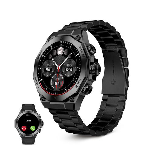 Ksix Titanium 3,63 cm (1.43”) AMOLED 55 mm Digitale 466 x 466 Pixel Touch screen Nero