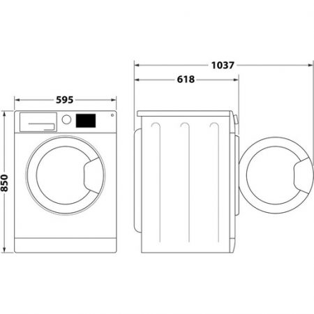 Indesit Lavatrice a libera installazione MTWC 91296 W IT - MTWC 91296 W IT