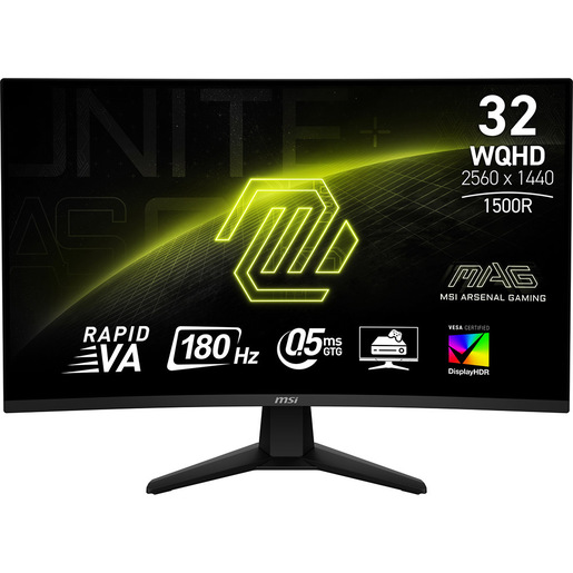 MSI MAG 32CQ6F Monitor PC 80 cm (31.5”) 2560 x 1440 Pixel Wide Quad HD Nero