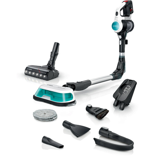 Bosch Scopa elettrica lavapavimenti 2in1 Unlimited 7 ProHygienic Aqua Bianco