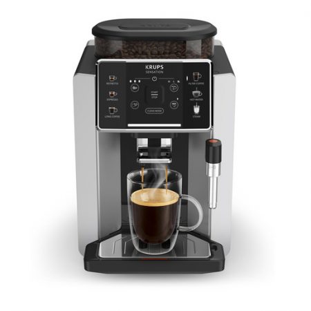 Krups Sensation C90 , Macchina per Caffè Completamente Automatica, 5 Bevande Calde e Vapore, EA910E