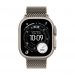 Apple Loop in maglia milanese in titanio naturale (49 mm) - Medium
