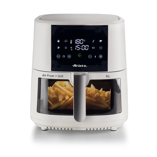 Ariete 4630 Friggitrice ad aria 9L, 1500 W, Capacità 9L, Capacità di cottura 3,5kg, 8 programmi preimpostati, Temperatura fino a 200°, Cestello trasparen - 0 L