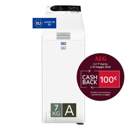 AEG Series 7000 Lavatrice Carica Alto 7 Kg Classe A 1300 Giri LTR7E37S MADE IN EUROPE