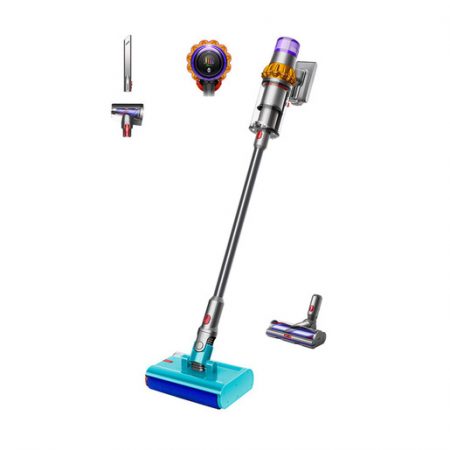 Dyson V15s Detect Submarine Aspirapolvere 2 in 1 Batteria Secco e bagnato Senza sacchetto 0,77 L Nichel, Giallo
