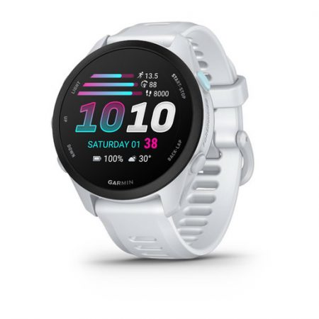 Garmin Forerunner 70 3,05 cm (1.2”) AMOLED 43 mm Digitale 390 x 390 Pixel Touch screen Bianco GPS (satellitare)