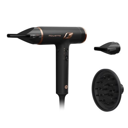 Rowenta Nano Asciugacapelli Brushless Compatto ad Alta Velocità, Boost di Ioni Antistatici e Sensore di Temperatura per Capelli Setosi e Luminosi, 3 Impo