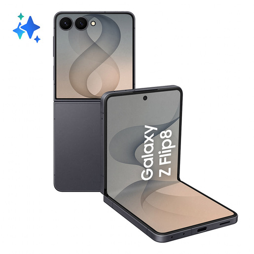 Samsung Galaxy Z Flip8 , 256GB, Graphite, Selfie Camera 50MP, Now Brief, Assistente Foto, FlexWindow Personalizzata, Batteria 4300 mAh, RAM 12GB