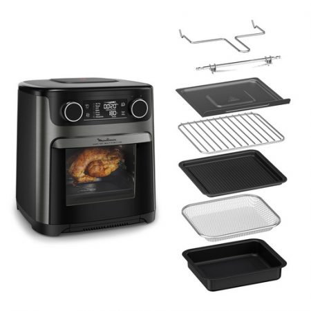 Moulinex Easy Fry Multifunction , Forno Friggitrice ad Aria 15L, 9 Funzioni di Cottura, Doppia Resistenza, 3 Livelli di Cottura