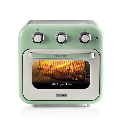 Ariete 4632 Friggitrice ad aria e forno Vintage, 1400W, 2in1, Capacità 16L, Accessori inclusi, Timer 60 minuti, Doppio vetro, Verde - 0 L