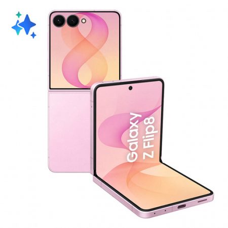 Samsung Galaxy Z Flip8 , 256GB, Pink, Selfie Camera 50MP, Now Brief, Assistente Foto, FlexWindow Personalizzata, Batteria 4300 mAh, RAM 12GB