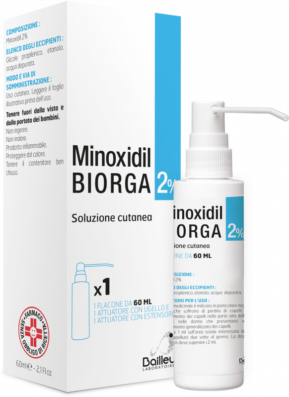 Bailleul Minoxidil Biorga 2% Soluzione Cutanea 1 Bailleul Minoxidil Biorga 2% Soluzione Cutanea