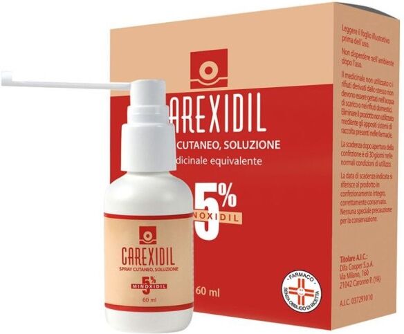 Carexidil Soluzione Cutanea Contro Caduta Capelli 1 Flacone Da 60 Ml 5% Minoxidil