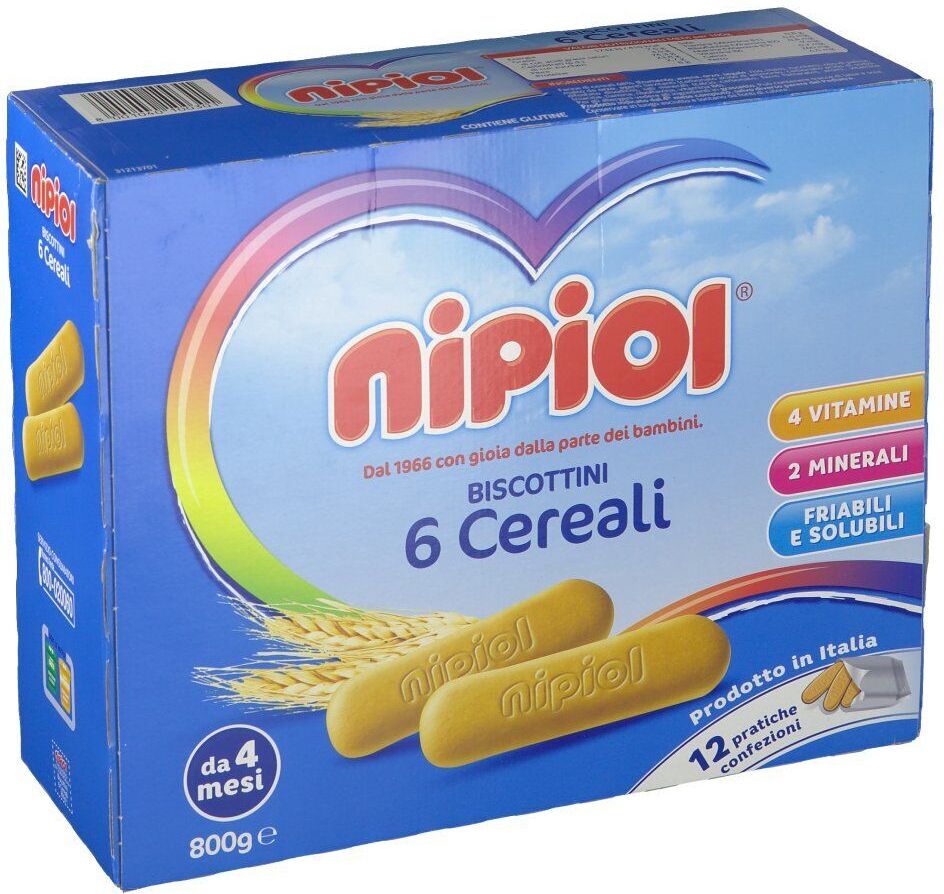 NIPIOL (HEINZ ITALIA SpA) Nipiol Biscotto 6 Cereali 800 grammi 1 NIPIOL (HEINZ ITALIA SpA) Nipiol Biscotto 6 Cereali 800 grammi
