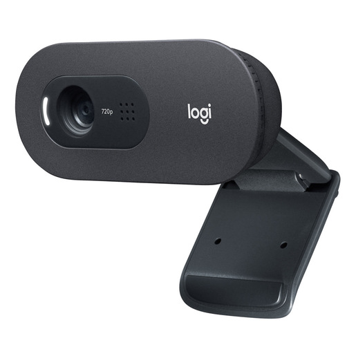Logitech C505 Webcam HD - Videocamera USB Esterna 720p HD per Desktop o Laptop con Microfono a Lunga Portata, Compatibile con PC o Mac