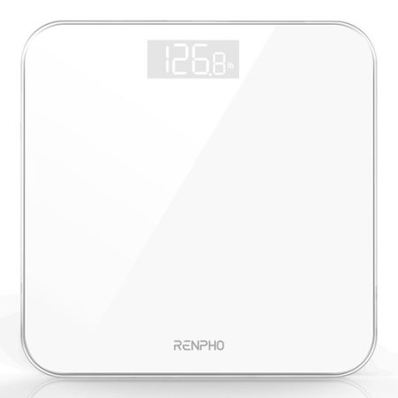 Renpho Core 1S (BG260WH), Bilancia Pesapersone Digitale ad Alta Precisione, Display LED, Calibrazione Automatica, Bianco
