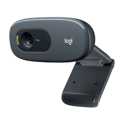 Logitech C270 Webcam HD, HD 720p/30fps, Videochiamate HD Widescreen, Correzione Automatica ‎Luminosità, Microfono Riduzione del Rumore, Skype, FaceTime,