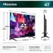 Hisense Smart TV QLED 144Hz 43'' 4K 43Q7S PRO, Audio Dolby Atmos, VIDAA OS con 1000+ APP, Dolby Vision IQ, HDR 10+, Native 144Hz Game Mode, AirPlay2, Ale