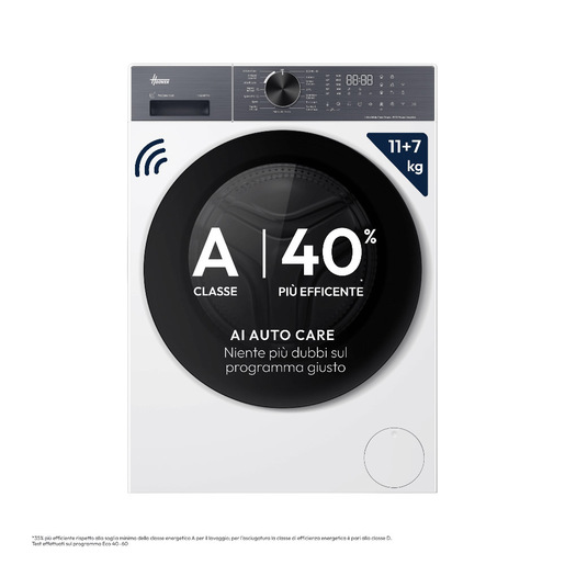 Hoover HLPD4117BL10UH11 lavasciuga Libera installazione Caricamento frontale Bianco