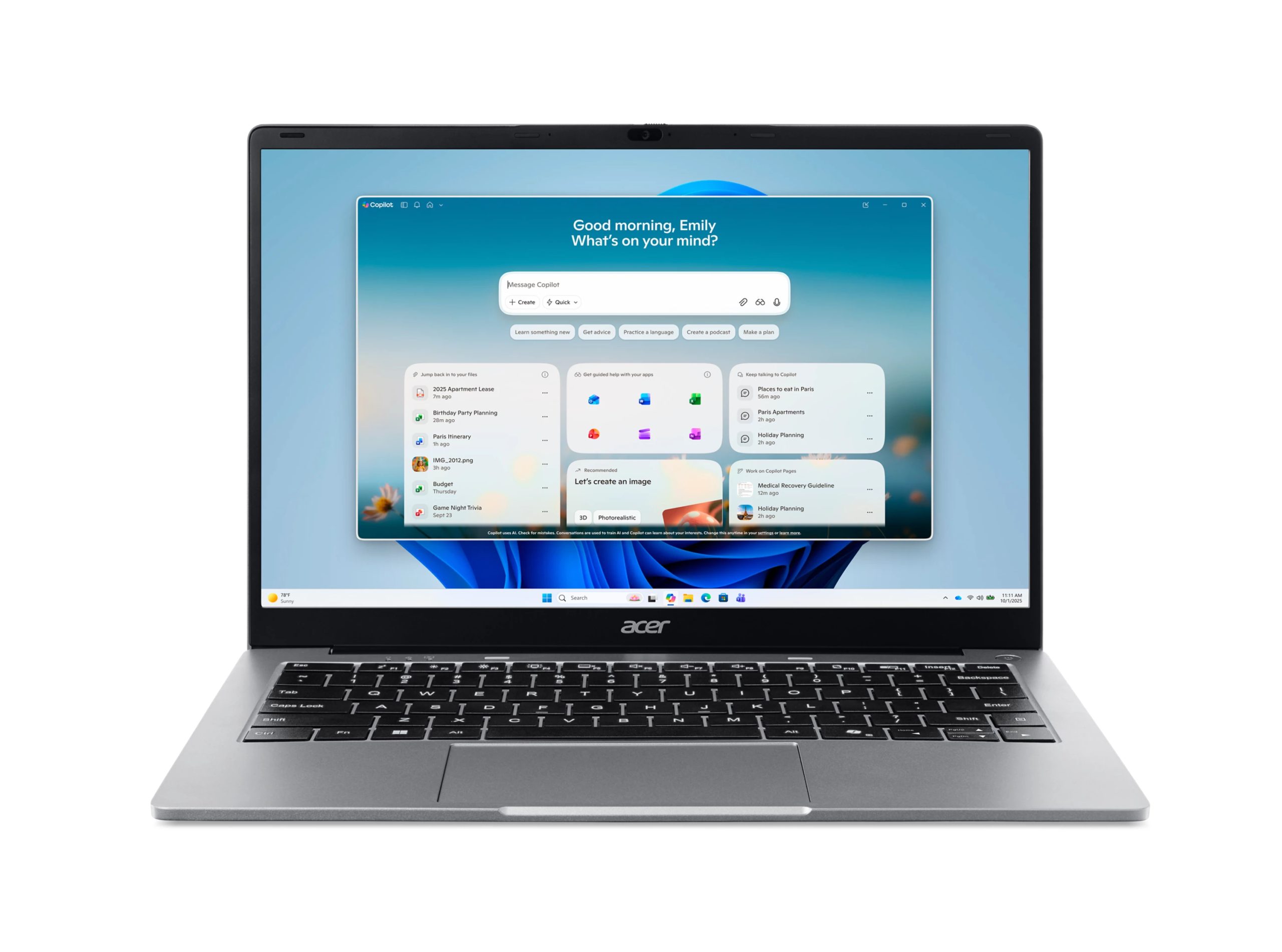 Acer NX.DZPET.001 Aspire Lite Computer portatile R3 5400U 8GB RAM 128GB SSD 14 pollici W11H colore Nero
