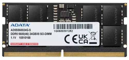 Adata Memoria RAM So-Dimm 24gb Ddr5 5600mhz 1.1V Ad5s560024g-S