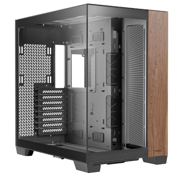 Antec 0-761345-10079-3 C8 Wood Case PC Full Tower ATX EATX ITX micro ATX con Finestra Laterale Vetro e Dettagli in Legno colore Nero Legno