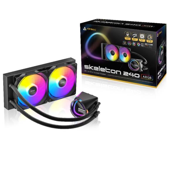 Antec 0-761345-40065-7 Raffreddamento a Liquido CPU Skeleton 240 ARGB Nero