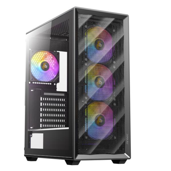 Antec AX85 ARGB Case Midi Tower ATX Micro-ATX Mini-ITX Vetro Temperato 4 Ventole ARGB 120mm Filtro Antipolvere colore Nero