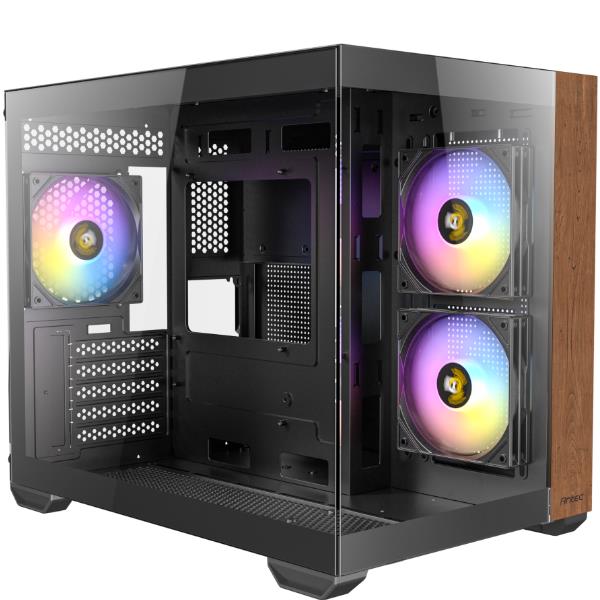 Antec CX600M Wood ARGB Midi Tower con Vetro Temperato e Finiture in Legno colore Nero
